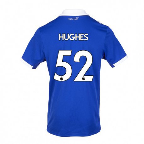Kandiny Naisten Iestyn Hughes #52 Sinivalkoinen Kotipaita 2022/23 Lyhythihainen Paita T-paita