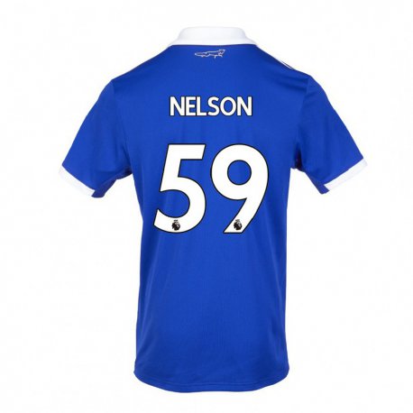 Kandiny Naisten Ronny Nelson #59 Sinivalkoinen Kotipaita 2022/23 Lyhythihainen Paita T-paita