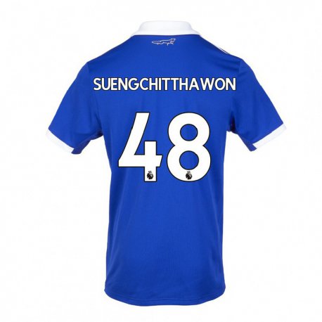 Kandiny Naisten Thanawat Suengchitthawon #48 Sinivalkoinen Kotipaita 2022/23 Lyhythihainen Paita T-paita
