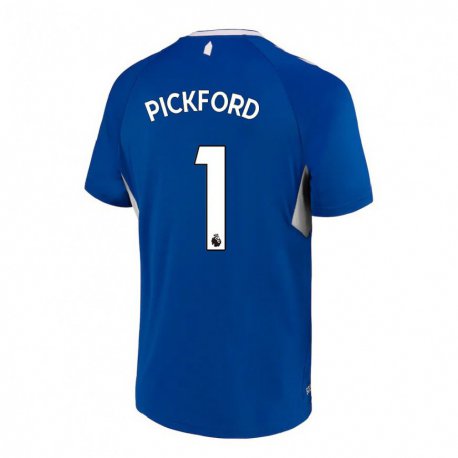 Kandiny Naisten Jordan Pickford #1 Tummansininen Valkoinen Kotipaita 2022/23 Lyhythihainen Paita T-paita