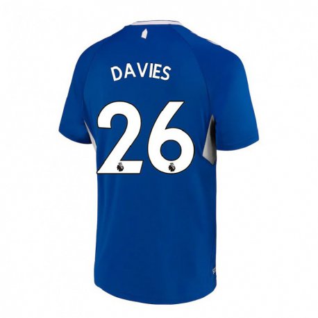 Kandiny Naisten Tom Davies #26 Tummansininen Valkoinen Kotipaita 2022/23 Lyhythihainen Paita T-paita