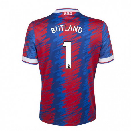 Kandiny Naisten Jack Butland #1 Punainen Sininen Kotipaita 2022/23 Lyhythihainen Paita T-paita