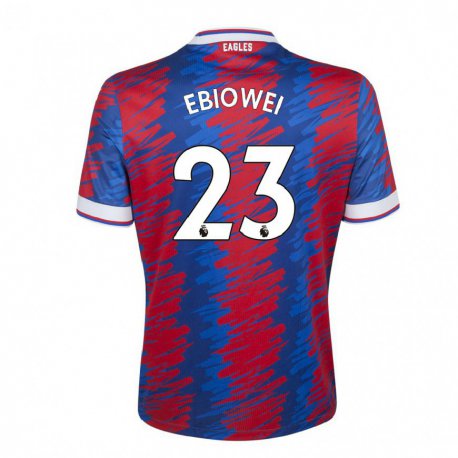 Kandiny Naisten Malcolm Ebiowei #23 Punainen Sininen Kotipaita 2022/23 Lyhythihainen Paita T-paita