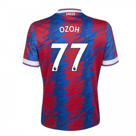 Kandiny Naisten David Ozoh #77 Punainen Sininen Kotipaita 2022/23 Lyhythihainen Paita T-paita