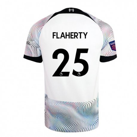 Kandiny Naisten Gilly Flaherty #25 Valkoinen Värikäs Vieraspaita 2022/23 Lyhythihainen Paita T-paita