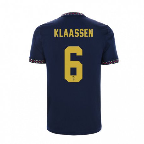 Kandiny Naisten Davy Klaassen #6 Tummansininen Vieraspaita 2022/23 Lyhythihainen Paita T-paita