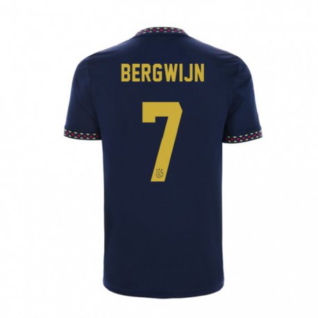 Kandiny Naisten Steven Bergwijn #7 Tummansininen Vieraspaita 2022/23 Lyhythihainen Paita T-paita