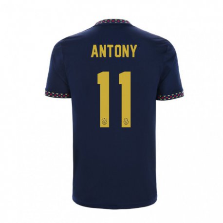 Kandiny Naisten Antony #11 Tummansininen Vieraspaita 2022/23 Lyhythihainen Paita T-paita