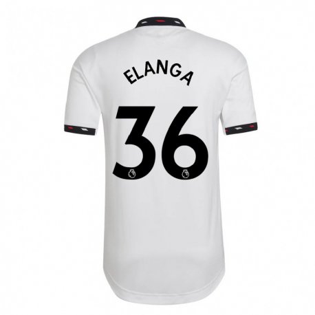 Kandiny Naisten Anthony Elanga #36 Valkoinen Vieraspaita 2022/23 Lyhythihainen Paita T-paita
