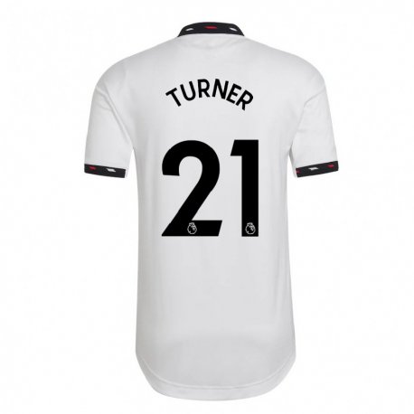 Kandiny Naisten Millie Turner #21 Valkoinen Vieraspaita 2022/23 Lyhythihainen Paita T-paita