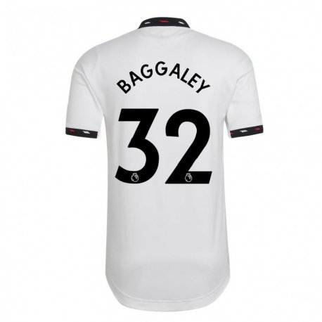 Kandiny Naisten Sophie Baggaley #32 Valkoinen Vieraspaita 2022/23 Lyhythihainen Paita T-paita