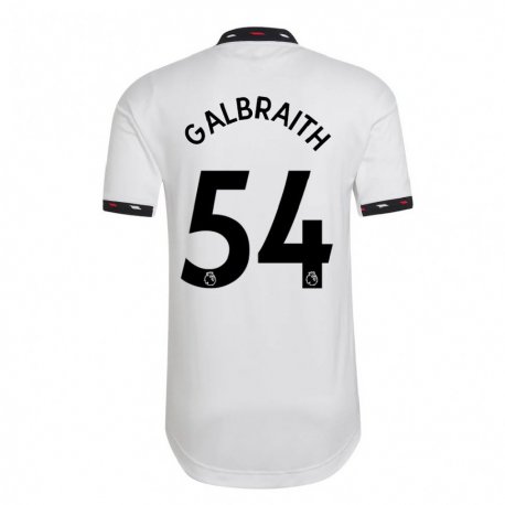 Kandiny Naisten Ethan Galbraith #54 Valkoinen Vieraspaita 2022/23 Lyhythihainen Paita T-paita