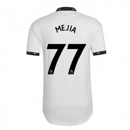 Kandiny Naisten Mateo Mejia #77 Valkoinen Vieraspaita 2022/23 Lyhythihainen Paita T-paita