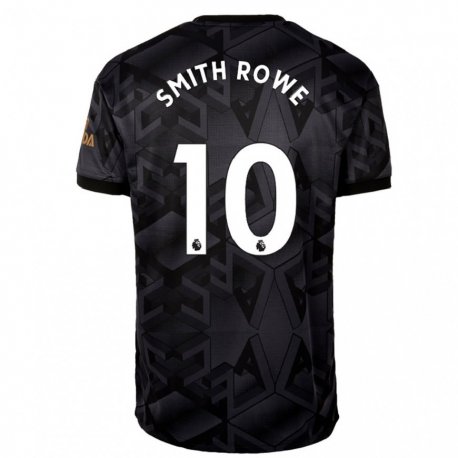 Kandiny Naisten Emile Smith Rowe #10 Musta Harmaa Vieraspaita 2022/23 Lyhythihainen Paita T-paita