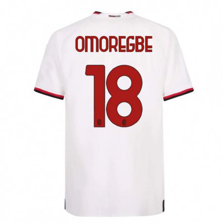 Kandiny Naisten Bob Murphy Omoregbe #18 Valkoinen Punainen Vieraspaita 2022/23 Lyhythihainen Paita T-paita