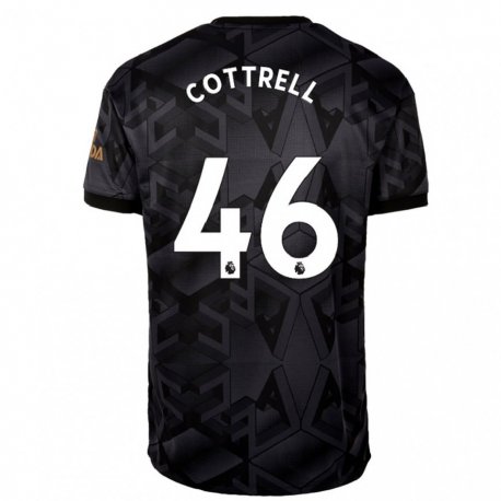 Kandiny Naisten Ben Cottrell #46 Musta Harmaa Vieraspaita 2022/23 Lyhythihainen Paita T-paita