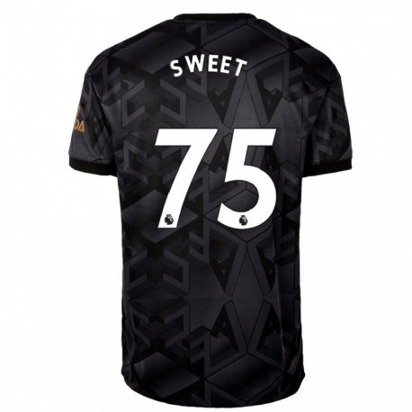 Kandiny Naisten James Sweet #75 Musta Harmaa Vieraspaita 2022/23 Lyhythihainen Paita T-paita