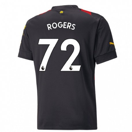 Kandiny Naisten Morgan Rogers #72 Musta Punainen Vieraspaita 2022/23 Lyhythihainen Paita T-paita
