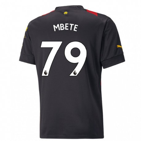 Kandiny Naisten Luke Mbete #79 Musta Punainen Vieraspaita 2022/23 Lyhythihainen Paita T-paita