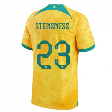 Kandiny Lapset Australian Gianni Stensness #23 Kultainen Kotipaita 22-24 Lyhythihainen Paita T-paita