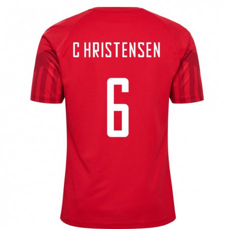 Kandiny Lapset Tanskan Andreas Christensen #6 Punainen Kotipaita 22-24 Lyhythihainen Paita T-paita