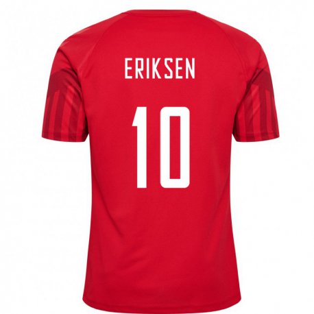 Kandiny Lapset Tanskan Christian Eriksen #10 Punainen Kotipaita 22-24 Lyhythihainen Paita T-paita