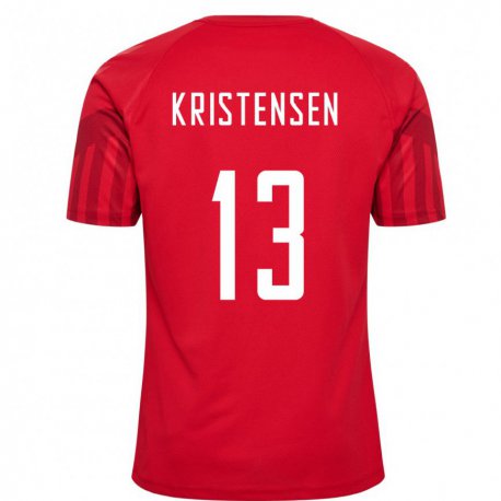 Kandiny Lapset Tanskan Rasmus Kristensen #13 Punainen Kotipaita 22-24 Lyhythihainen Paita T-paita