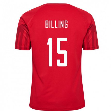 Kandiny Lapset Tanskan Philip Billing #15 Punainen Kotipaita 22-24 Lyhythihainen Paita T-paita