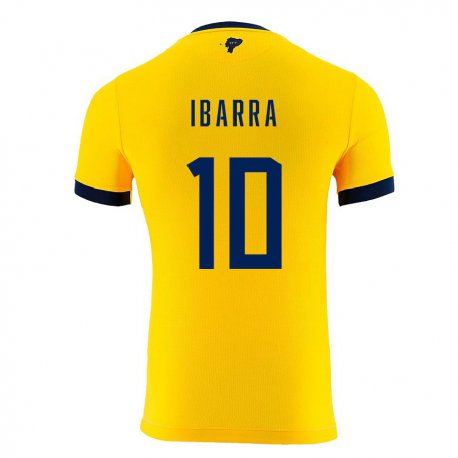 Kandiny Lapset Ecuadorin Romario Ibarra #10 Keltainen Kotipaita 22-24 Lyhythihainen Paita T-paita