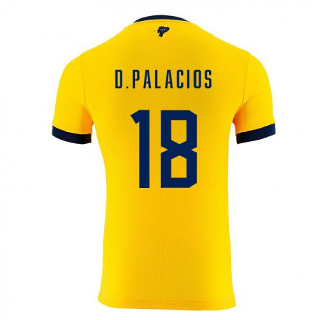 Kandiny Lapset Ecuadorin Diego Palacios #18 Keltainen Kotipaita 22-24 Lyhythihainen Paita T-paita
