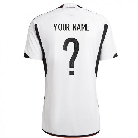 Kandiny Lapset Saksan Nimesi #0 Valkoinen Musta Kotipaita 22-24 Lyhythihainen Paita T-paita