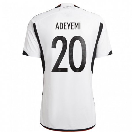 Kandiny Lapset Saksan Karim Adeyemi #20 Valkoinen Musta Kotipaita 22-24 Lyhythihainen Paita T-paita