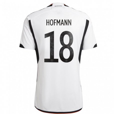 Kandiny Lapset Saksan Jonas Hofmann #18 Valkoinen Musta Kotipaita 22-24 Lyhythihainen Paita T-paita