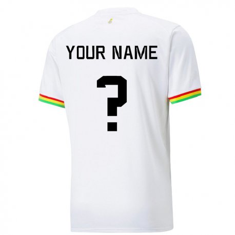 Kandiny Lapset Ghanan Nimesi #0 Valkoinen Kotipaita 22-24 Lyhythihainen Paita T-paita