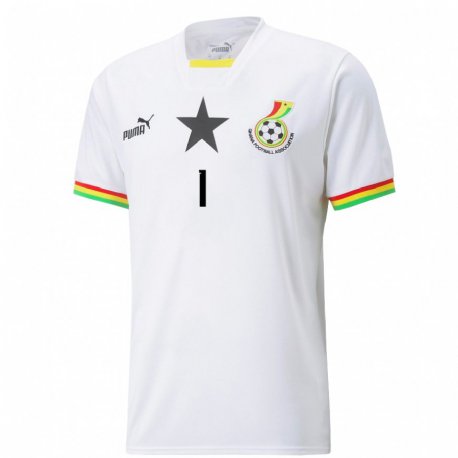 Kandiny Lapset Ghanan Richard Ofori #1 Valkoinen Kotipaita 22-24 Lyhythihainen Paita T-paita