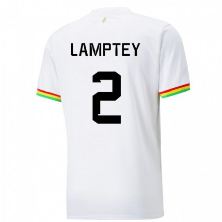 Kandiny Lapset Ghanan Tariq Lamptey #2 Valkoinen Kotipaita 22-24 Lyhythihainen Paita T-paita