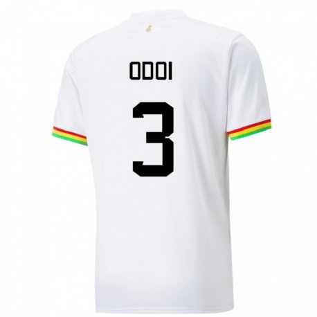 Kandiny Lapset Ghanan Denis Odoi #3 Valkoinen Kotipaita 22-24 Lyhythihainen Paita T-paita