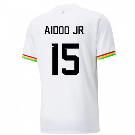 Kandiny Lapset Ghanan Joseph Aidoo #15 Valkoinen Kotipaita 22-24 Lyhythihainen Paita T-paita