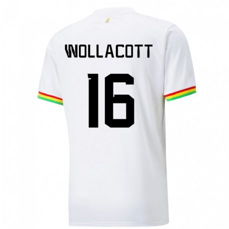 Kandiny Lapset Ghanan Joe Wollacott #16 Valkoinen Kotipaita 22-24 Lyhythihainen Paita T-paita