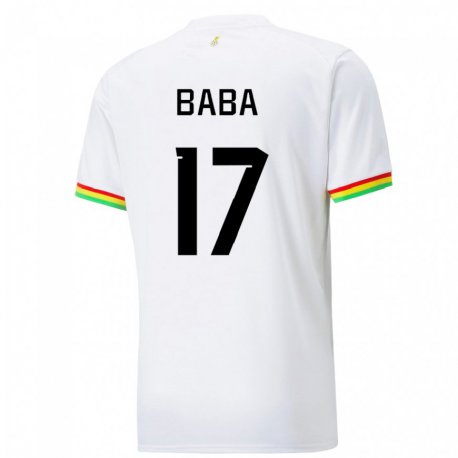 Kandiny Lapset Ghanan Abdul-rahman Baba #17 Valkoinen Kotipaita 22-24 Lyhythihainen Paita T-paita