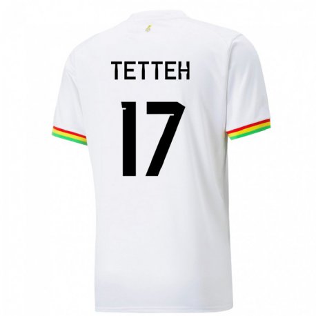 Kandiny Lapset Ghanan Benjamin Tetteh #17 Valkoinen Kotipaita 22-24 Lyhythihainen Paita T-paita