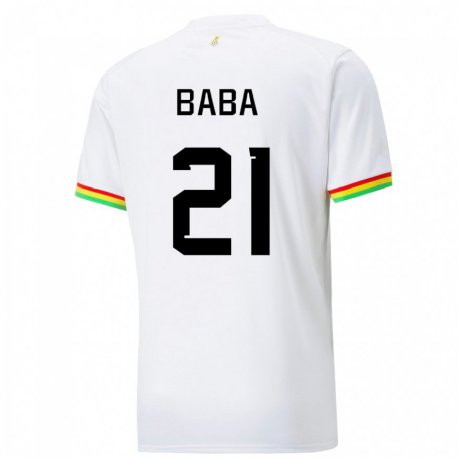 Kandiny Lapset Ghanan Iddrisu Baba #21 Valkoinen Kotipaita 22-24 Lyhythihainen Paita T-paita