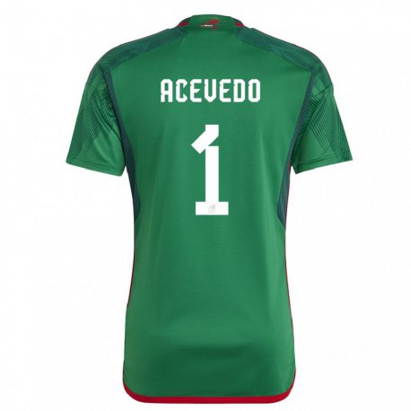 Kandiny Lapset Meksikon Carlos Acevedo #1 Vihreä Kotipaita 22-24 Lyhythihainen Paita T-paita
