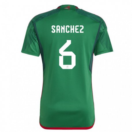 Kandiny Lapset Meksikon Erick Sanchez #6 Vihreä Kotipaita 22-24 Lyhythihainen Paita T-paita