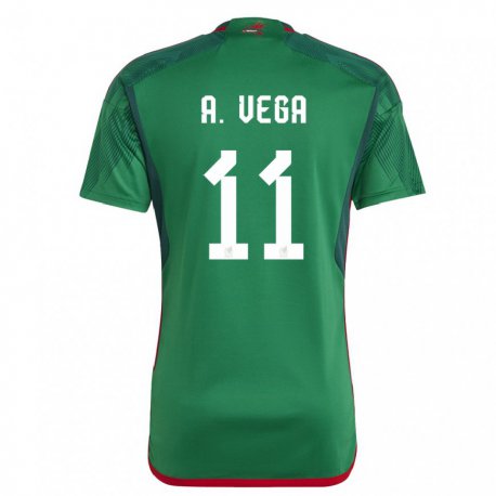 Kandiny Lapset Meksikon Alexis Vega #11 Vihreä Kotipaita 22-24 Lyhythihainen Paita T-paita