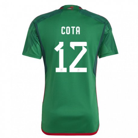 Kandiny Lapset Meksikon Rodolfo Cota #12 Vihreä Kotipaita 22-24 Lyhythihainen Paita T-paita