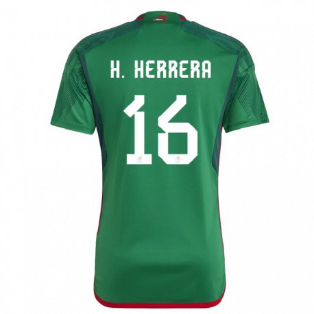 Kandiny Lapset Meksikon Hector Herrera #16 Vihreä Kotipaita 22-24 Lyhythihainen Paita T-paita