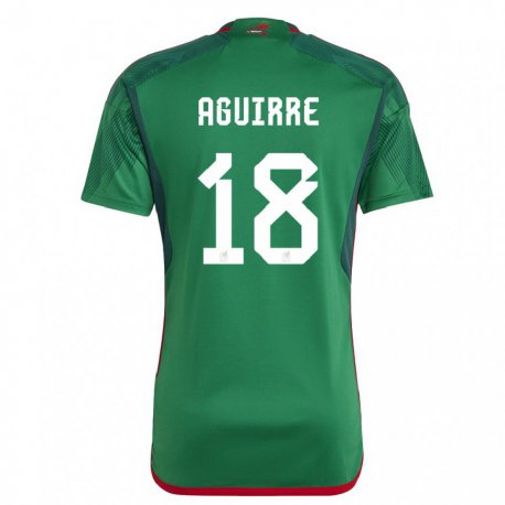 Kandiny Lapset Meksikon Eduardo Aguirre #18 Vihreä Kotipaita 22-24 Lyhythihainen Paita T-paita