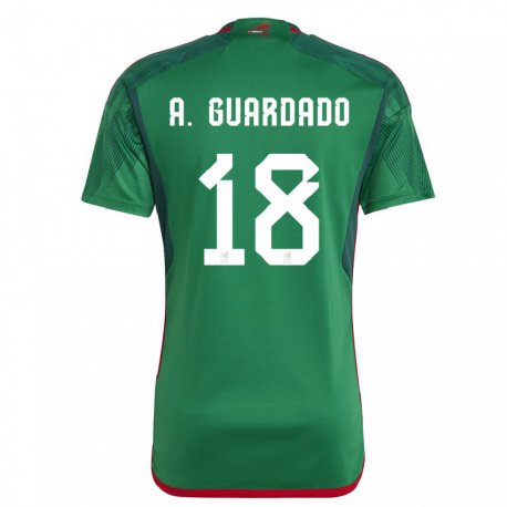 Kandiny Lapset Meksikon Andres Guardado #18 Vihreä Kotipaita 22-24 Lyhythihainen Paita T-paita