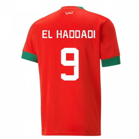 Kandiny Lapset Marokon Munir El Haddadi #9 Punainen Kotipaita 22-24 Lyhythihainen Paita T-paita